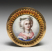 Brooch with image of a woman on porcelain Thumbnail
