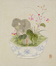 Leaf from Album Depicting Birds, Flowers, Landscapes, and Flower Pots Thumbnail