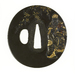 Tsuba with the Elegant Gathering in a Peach Orchard Thumbnail