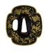 Tsuba with Flowers and Butterflies Thumbnail