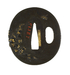 Tsuba with a Cricket and Dragonfly in Bush Clover Thumbnail