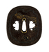 Tsuba with Cherry Blossoms Afloat Thumbnail