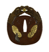 Tsuba with a Fox in Buddhist Robes Inside a Gong ("Mokugyo") Thumbnail