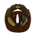 Tsuba with a Fox in Buddhist Robes Inside a Gong ("Mokugyo") Thumbnail