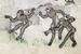 Leaf from Psalter-Hours: Apes Dancing to Ring-around-a-Rosy Thumbnail