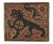 Ceiling tile (socarrat) with heraldic lion with shield Thumbnail