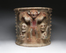 Polychrome Figural Urn with Jaguars and Skulls Thumbnail