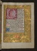 Leaf from Aussem Hours: Prayer to St. Catherine, Foliate Initial "B" with Gold and Floral Marginal Decoration Thumbnail