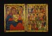 Thumbnail: Diptych with Mary and Her Son Flanked by Archangels, Apostles and a Saint
