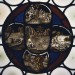 Thumbnail: Stained Glass Quatrefoil Roundel with Hunting Scenes