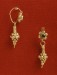 Thumbnail: Pair of Earrings with Rosette and Pendant