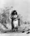 Thumbnail: Indian Girl with Papoose Crossing Stream