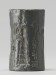 Thumbnail: Cylinder Seal with a Presentation Scene and an Inscription
