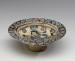 Bowl with Horseman Figure in Center and Diaper Pattern