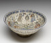 Bowl with Fighting Horsemen, Armed Figures, and Sphinx