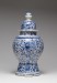 Thumbnail: Delftware Covered Vase with Angels Among a Floral Design