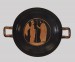 Thumbnail: Stemless Kylix Depicting Nike and Ruler and Hermes and a Woman