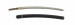 Thumbnail: Short sword (wakizashi) with dark brown lacquer saya with diagonal ridges (includes 51.1262.1-51.1262.4)