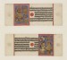 Thumbnail: Two folios from the "Kalpasutra" illustrating King Siddhartha at Court and the Renunciation of Mahavira