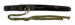 Thumbnail: Dagger (aikuchi) with black lacquer saya decorated with bamboo in gold lacquer (includes 51.1276.1-51.1276.4)
