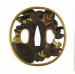 Thumbnail: Tsuba with a Wine Jar, Ladle, and Young Woman with a Fan