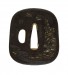 Thumbnail: Tsuba with Stone Rabbit with a Blossoming Plum Branch