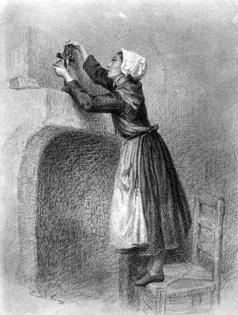 Peasant Girl Standing on Chair