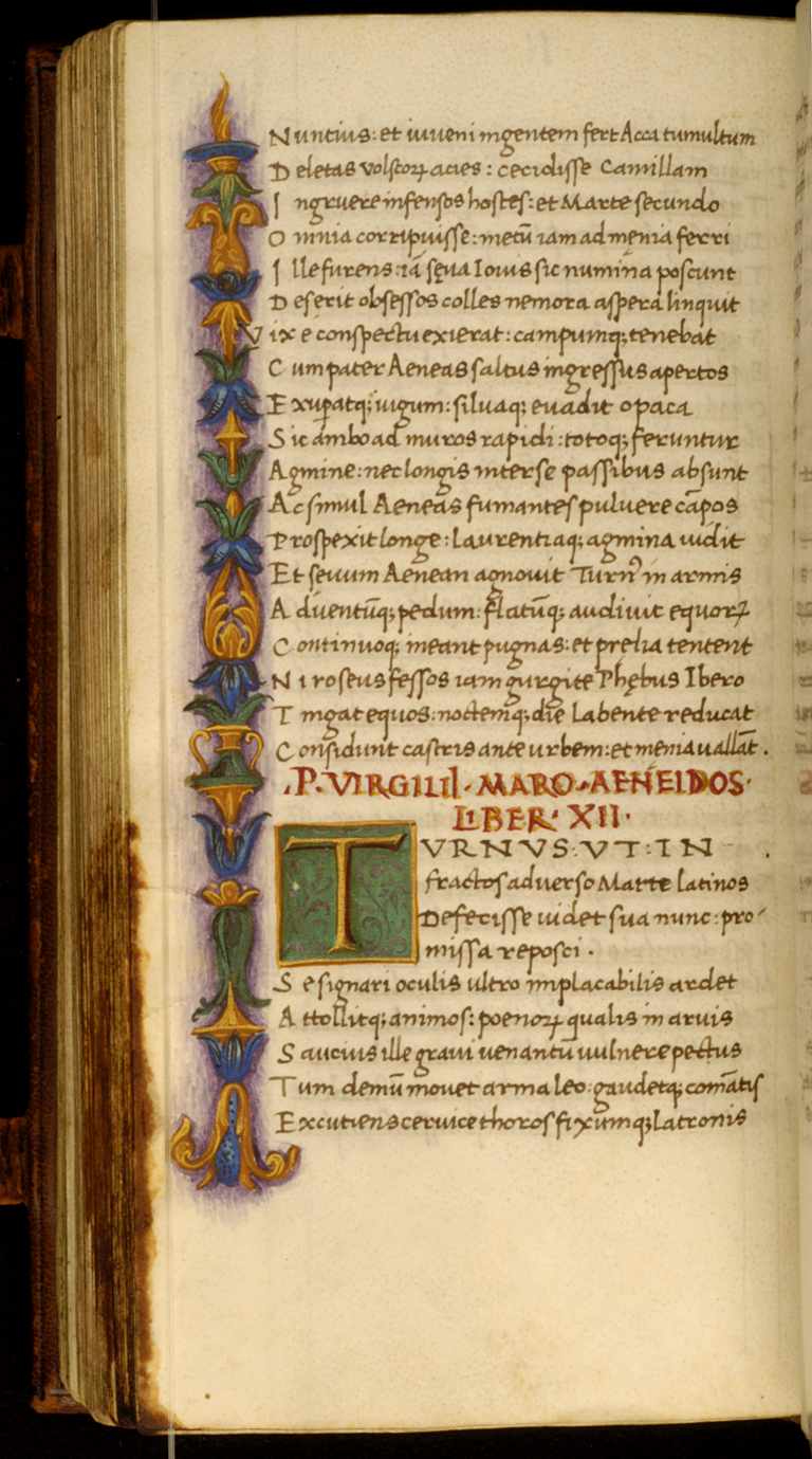 Leaf from Eclogues, Georgics and Aeneid