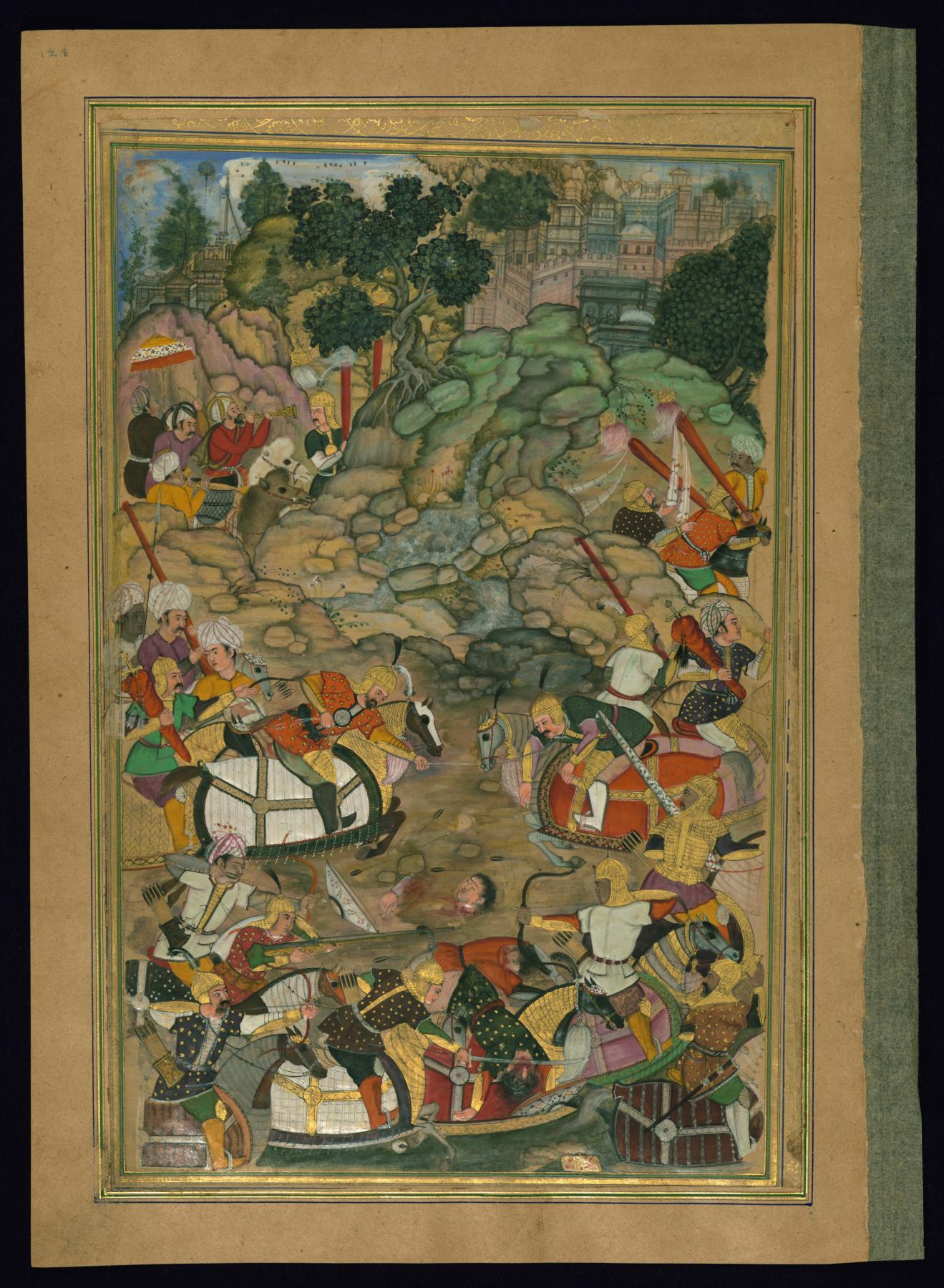 Alexander the Great Lassoes an Opponent from the Khamsa (Quintet) of Amir Khusraw Dihlavi