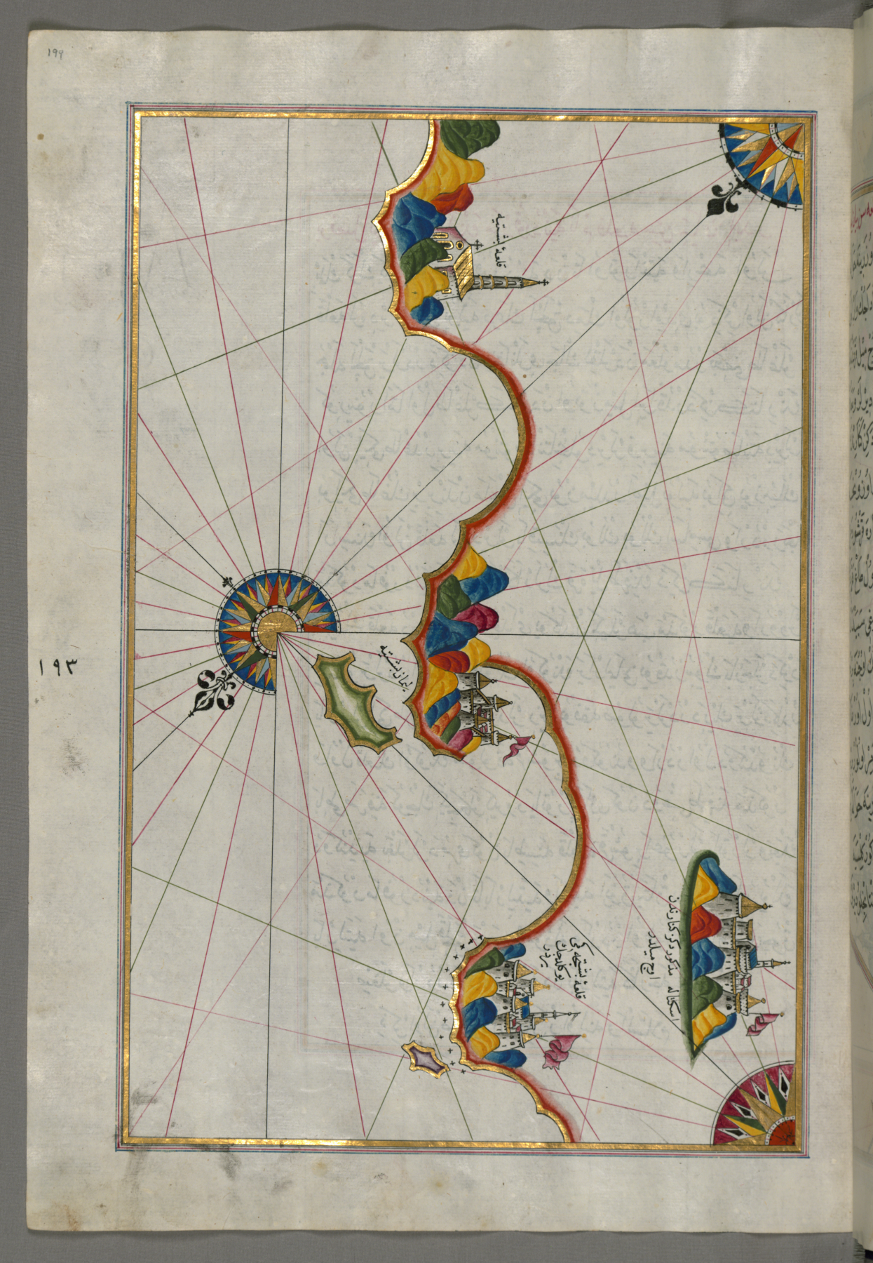 Map of the Italian Coast Around Peschici North of Mafredonia