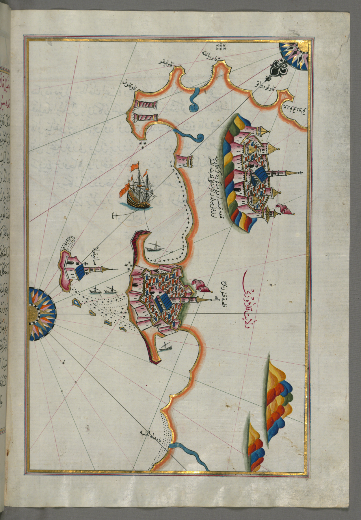 Map of the Eastern Coast of Calabria with the Towns of Crotone and Catanzaro