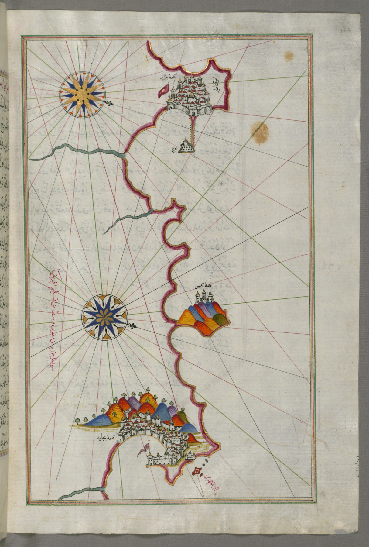 Map of the Algerian Coast From Algiers to Bejaia