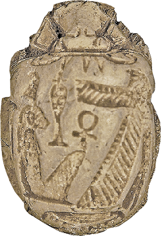 Scarab with the Squatting Goddess Maat