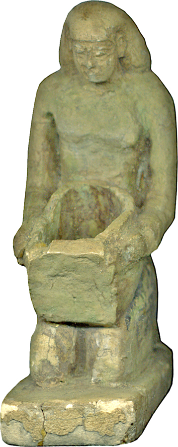 Kneeling Man Holding Dish
