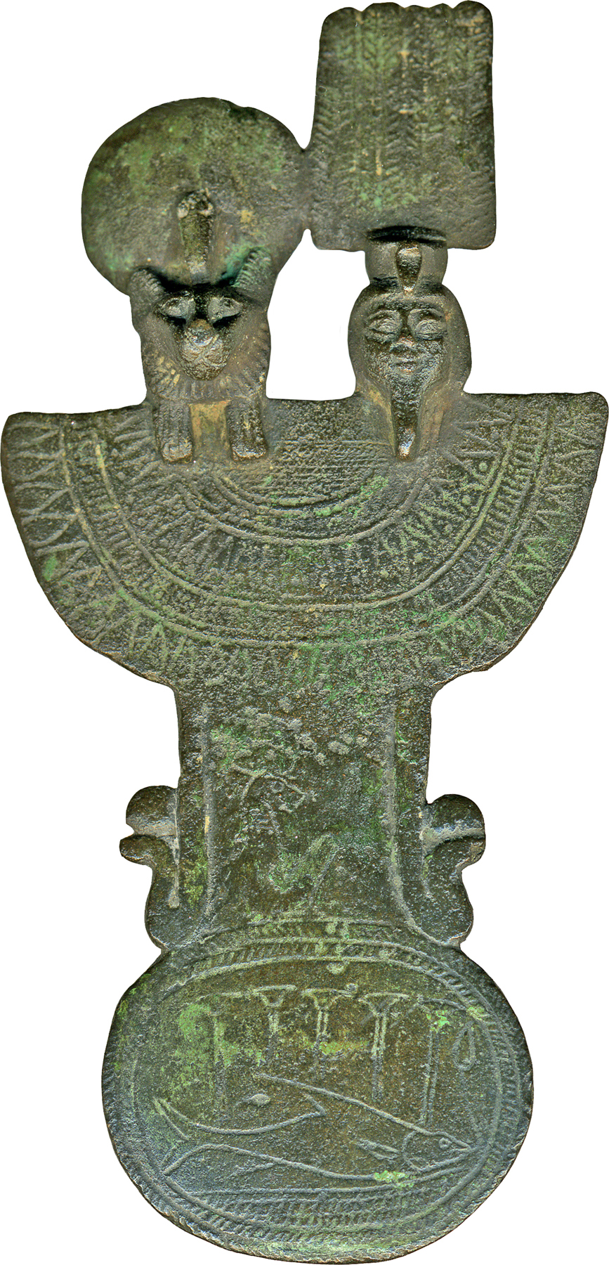 Menat with the Heads of the Deities Shu and Tefnut