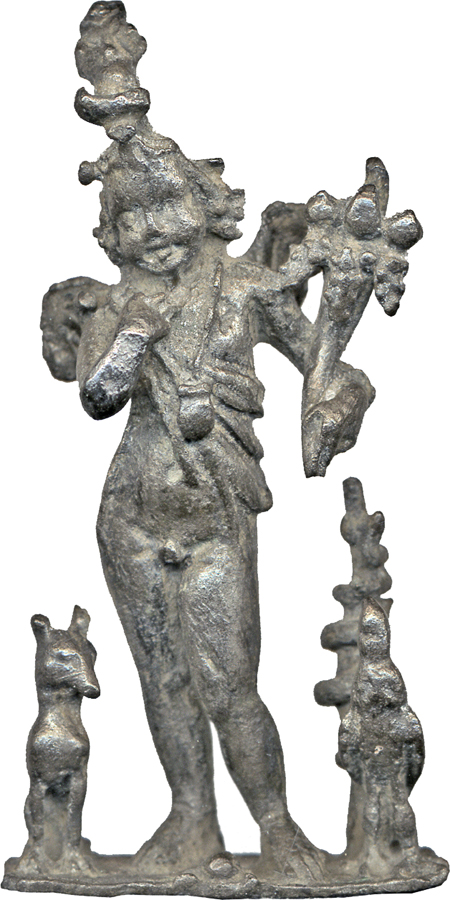 Harpocrates-Eros with Falcon, Jackal, Falcon and Serpent