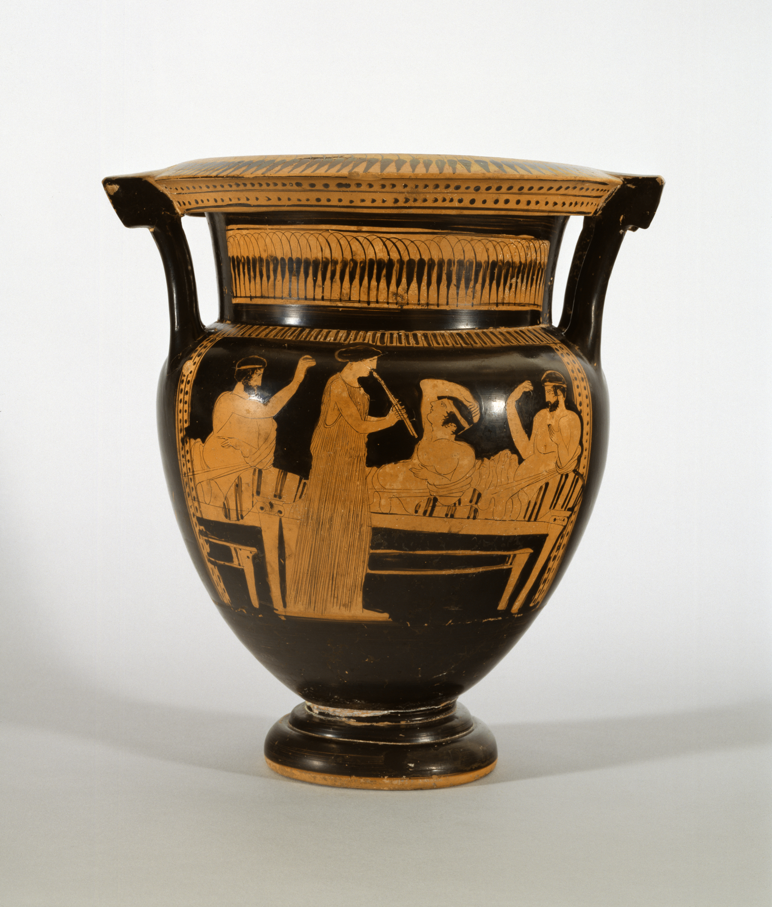 Column Krater with a Symposium Scene