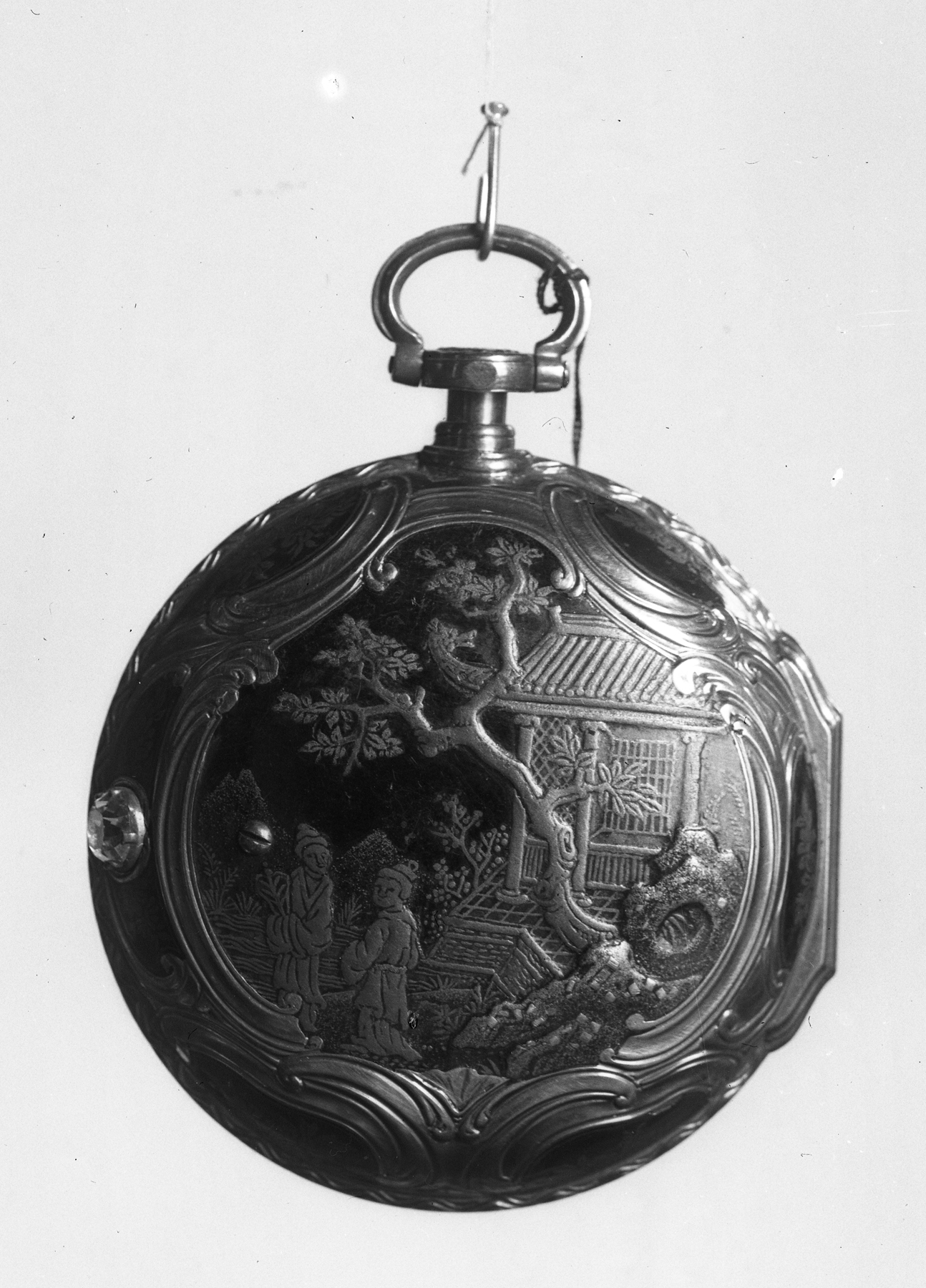 Watch and Case with Japanese-Style Motifs