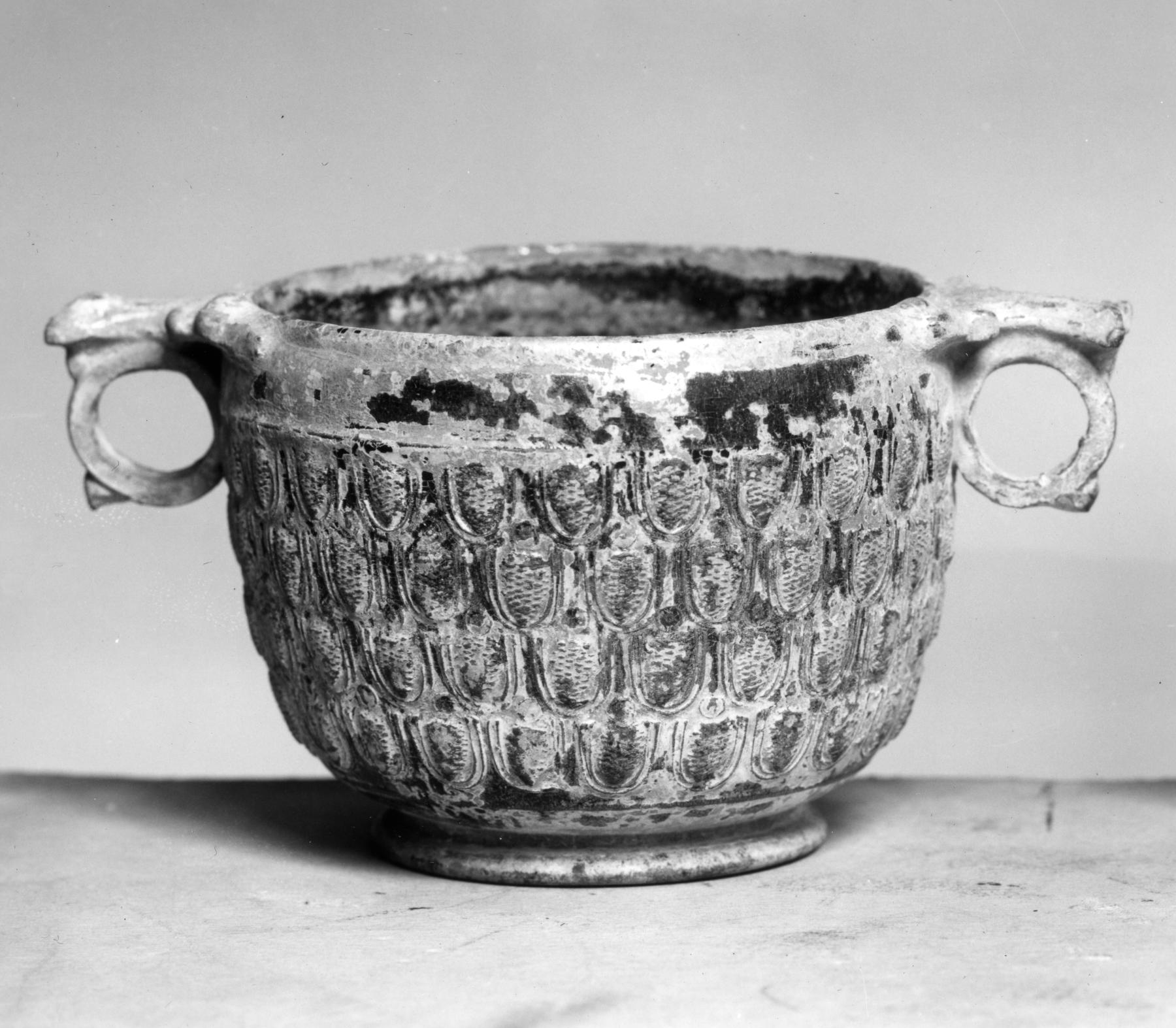 Skyphos with Pinecone-Pattern Decoration in Relief