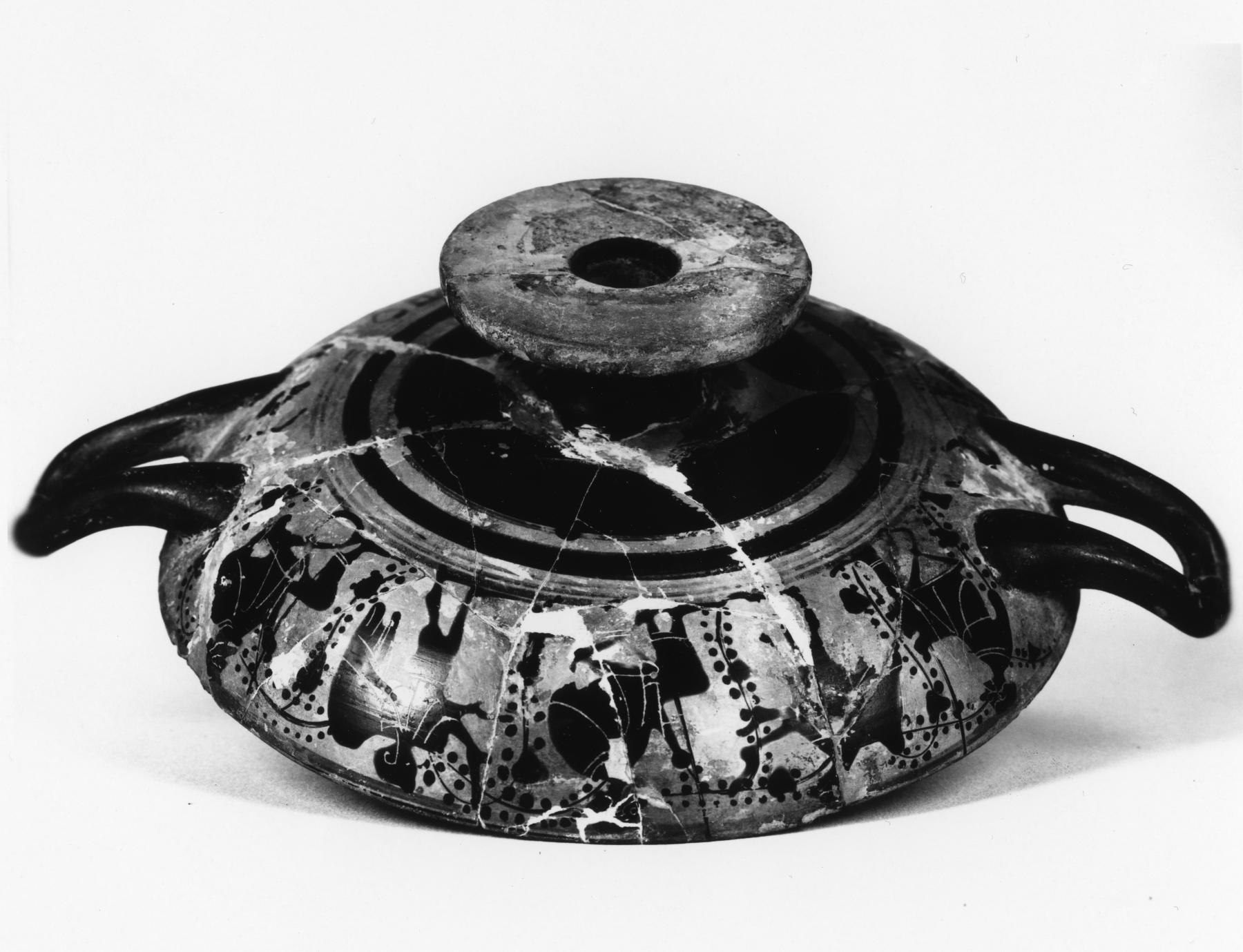 Kylix with Figures Surrounded by Vines