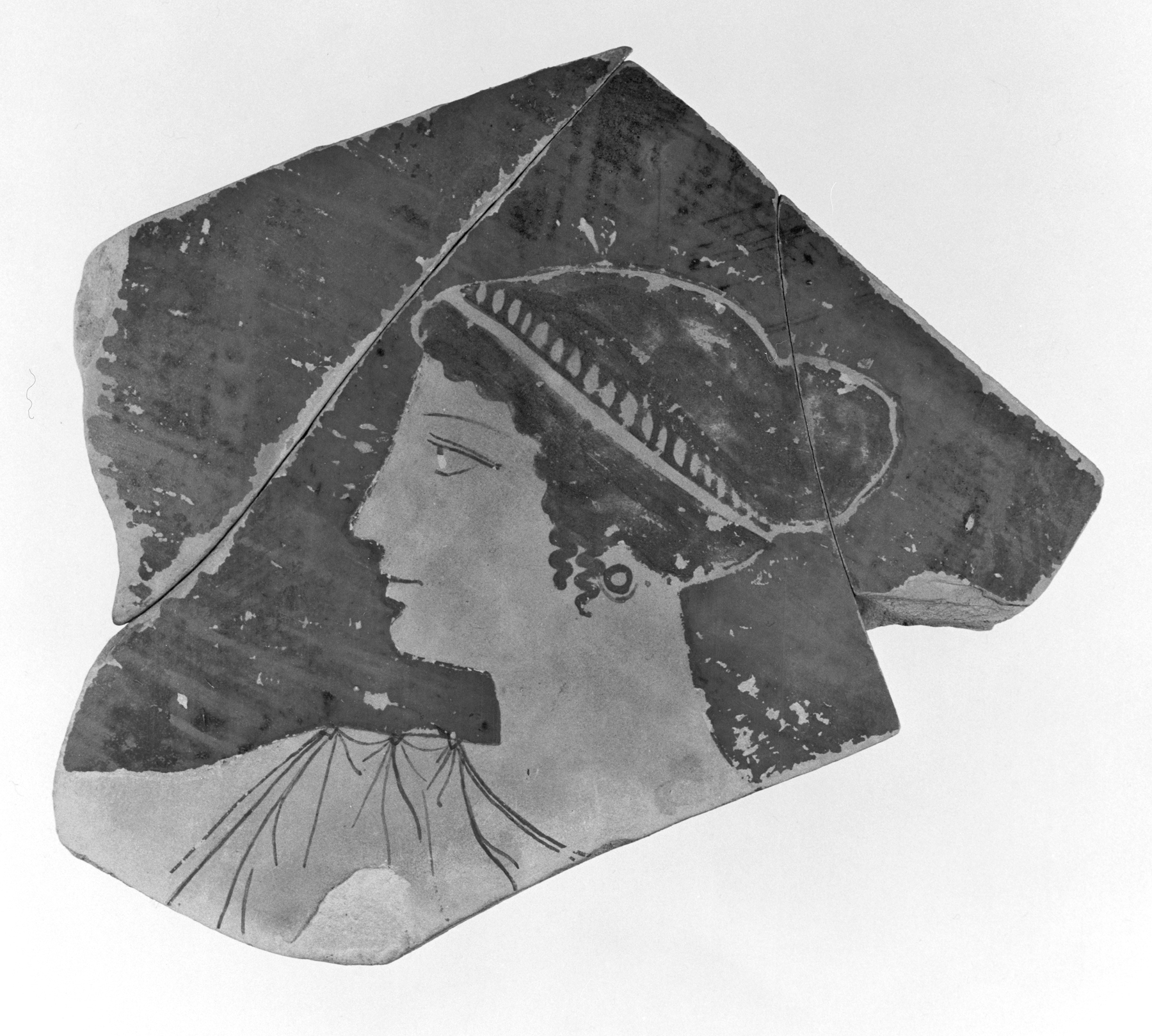 Vase Fragment with Head of a Woman in Profile