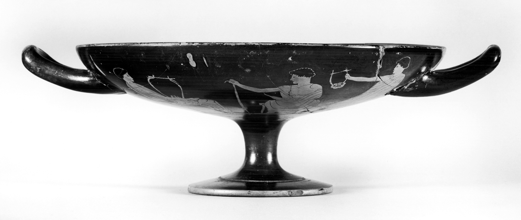 Kylix with Woman and Music Lesson