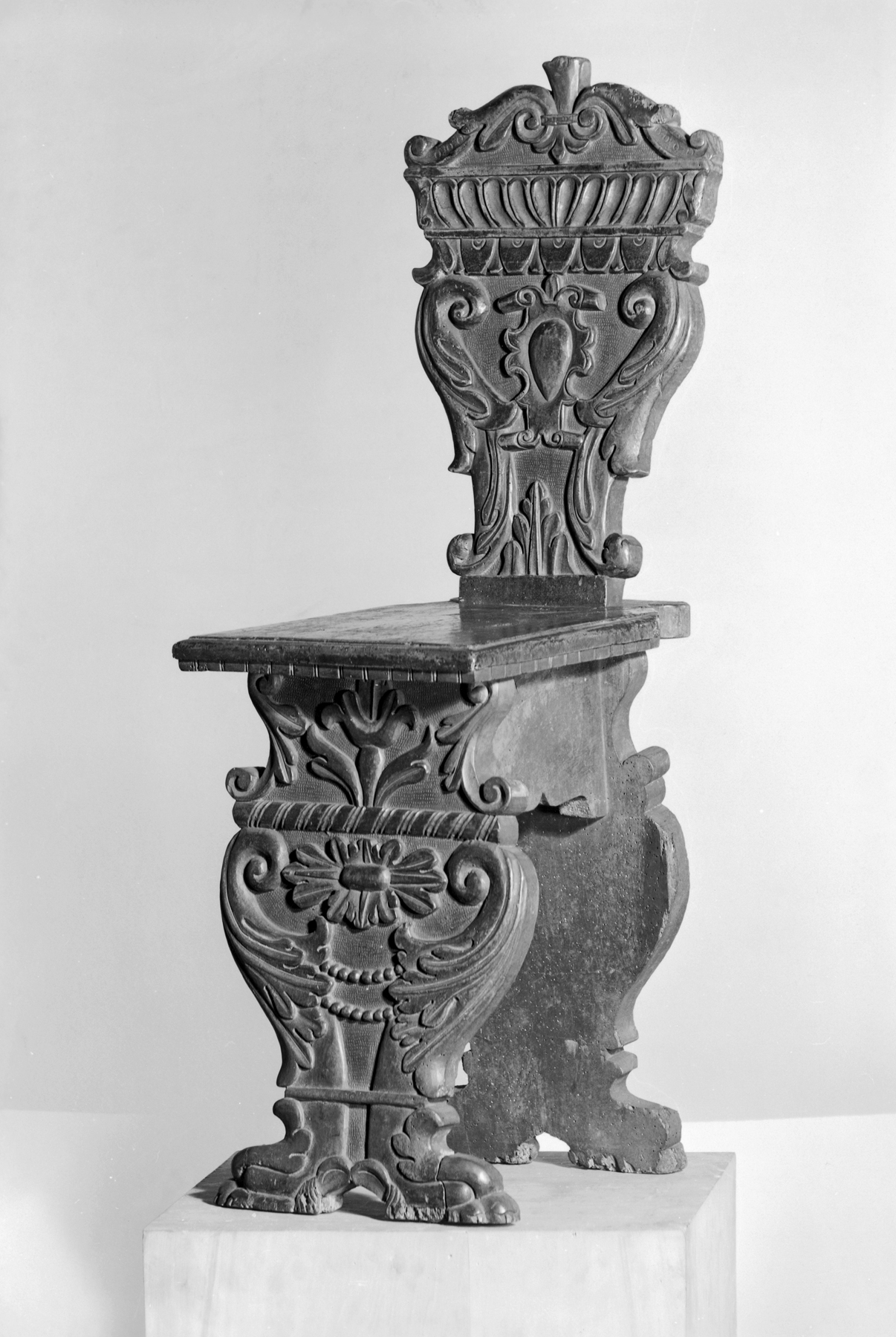 ""Sgabello""-Type Chair with Scrolls