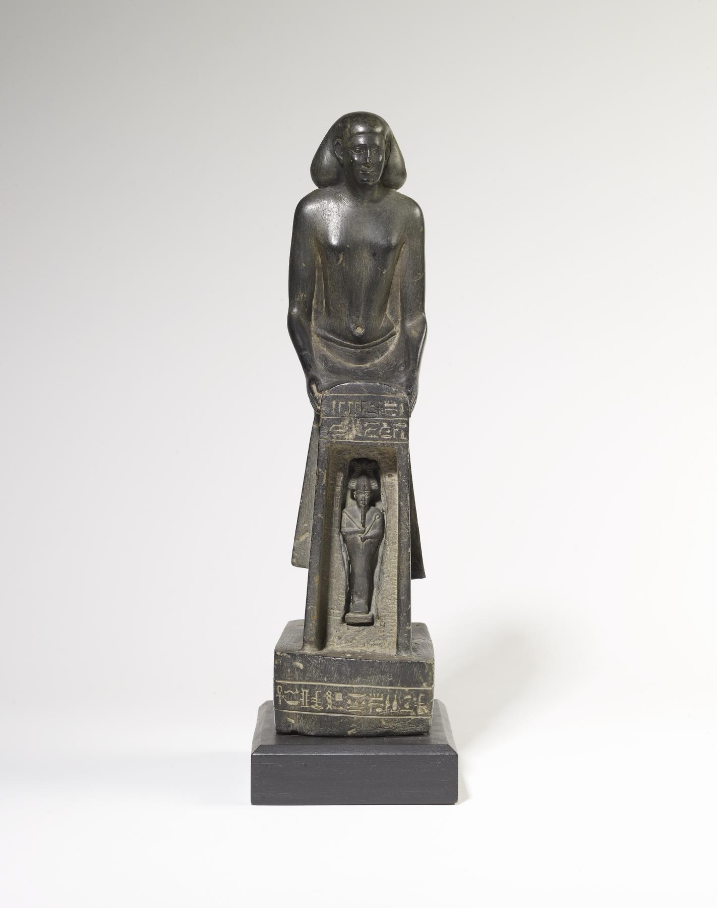 Nes-Ptah Holding Shrine with Osiris