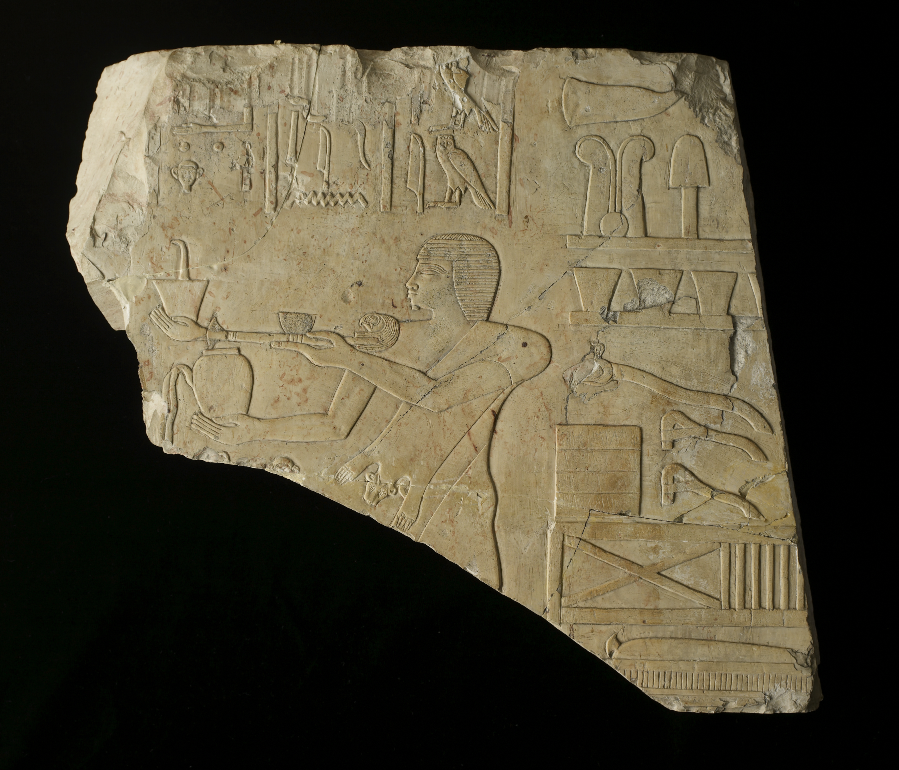 Relief Fragment Showing a Priest with an Incense Burner