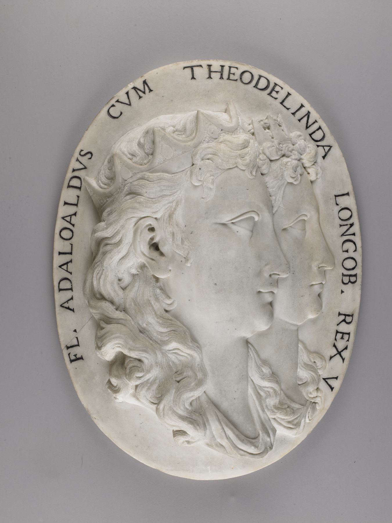 Medallion with Portraits of Flavius Adaloald, King of Italy, and his Mother Queen Theolinda