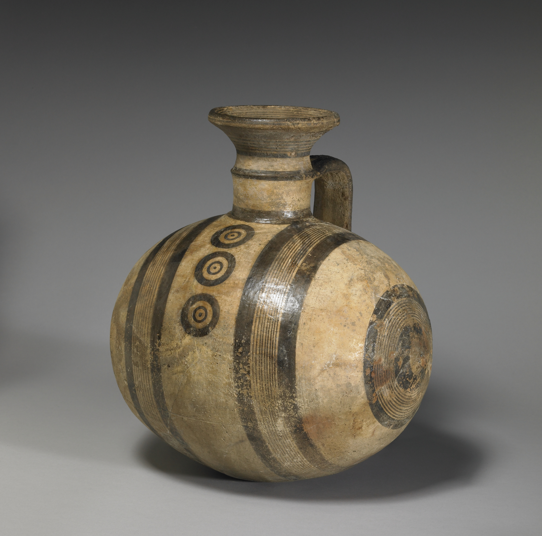 Barrel Jug with Geometric Decoration