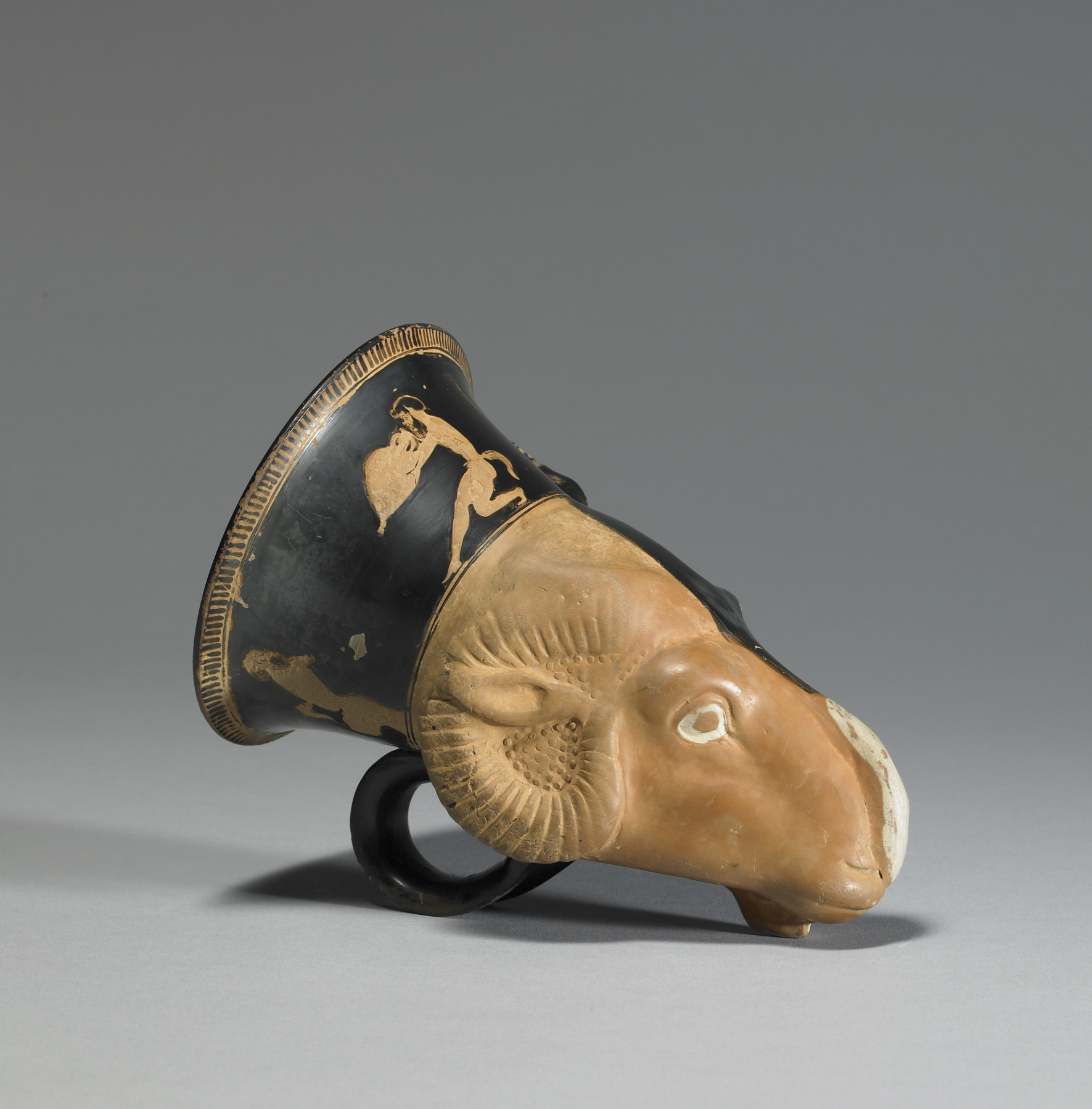 Rhyton in Form of a Dimidiated Donkey and Ram Head