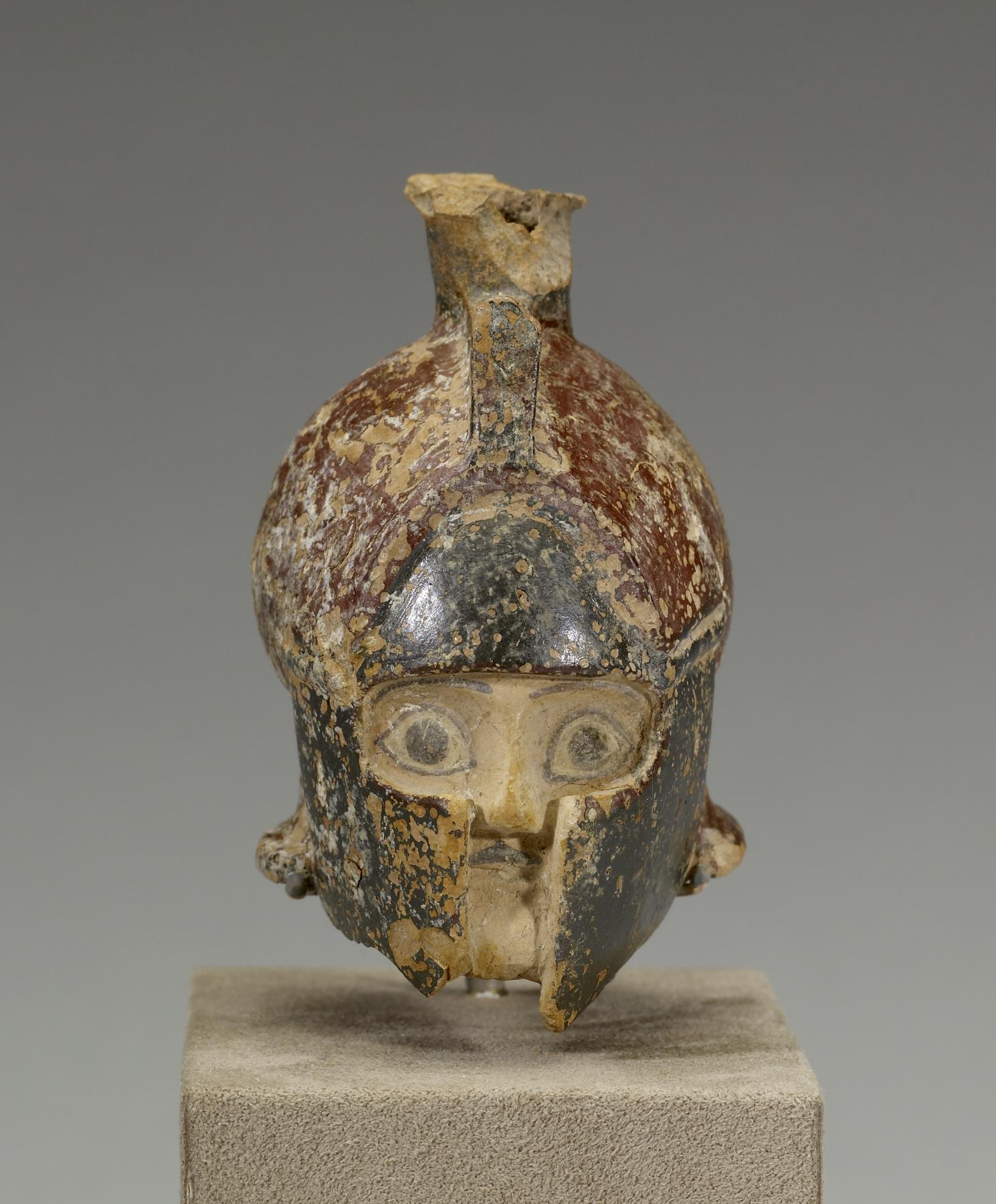 Aryballos in the Form of a Helmeted Head