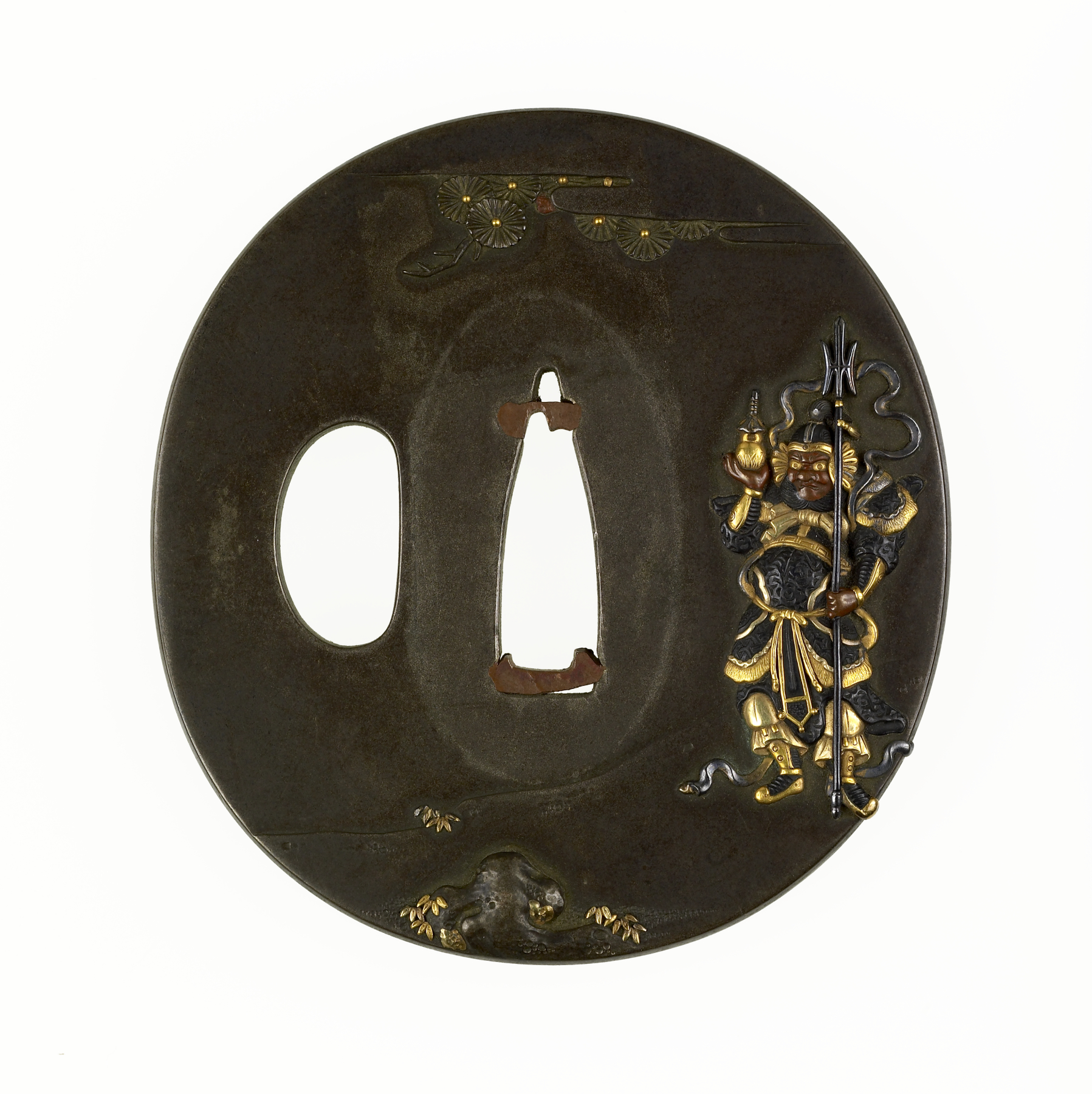 Tsuba with Bishamonten